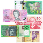 set of banknotes