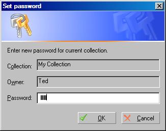 Collection Studio: Set Password Dialog