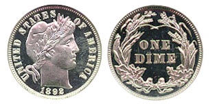 Barber Dimes, 1892-1916