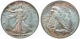 Walking Liberty Half Dollars, 1916-1947