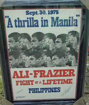 The Pre-fight poster for the Thrilla in Manila